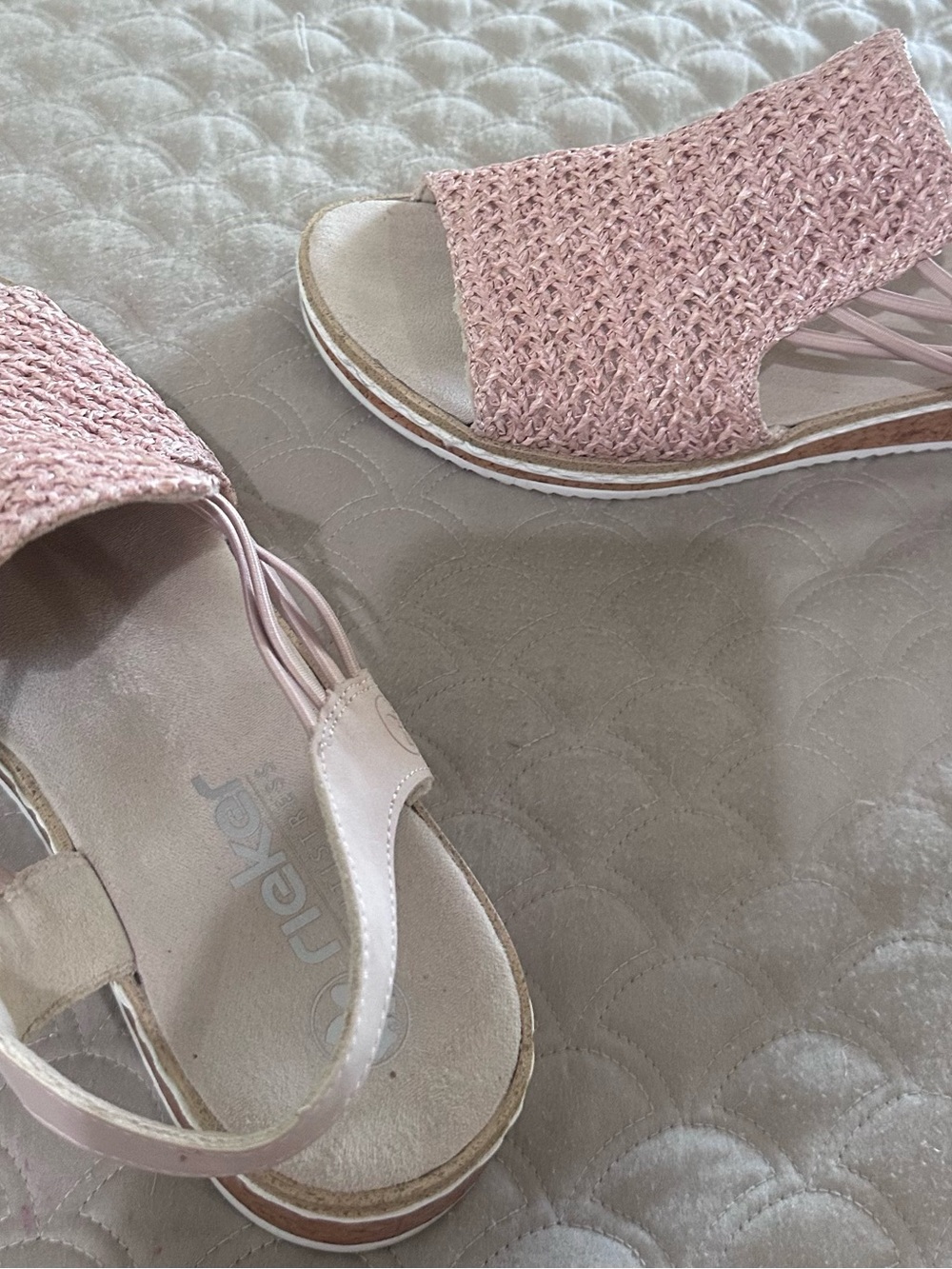 Rieker anti-stress, powder pink women’s sandals - Picture 3 of 3